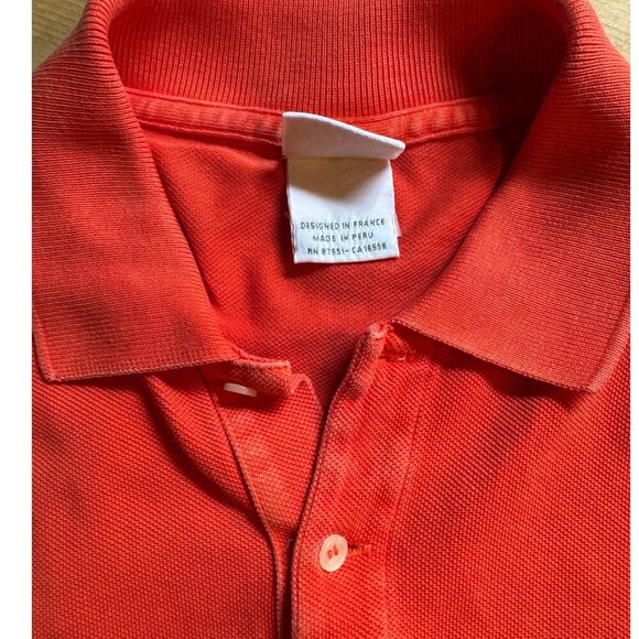 Lacoste Boys’ Polo Shirt Size 16 Red Pink Ombre Gradient Youth XL Preppy - Picture 7 of 9